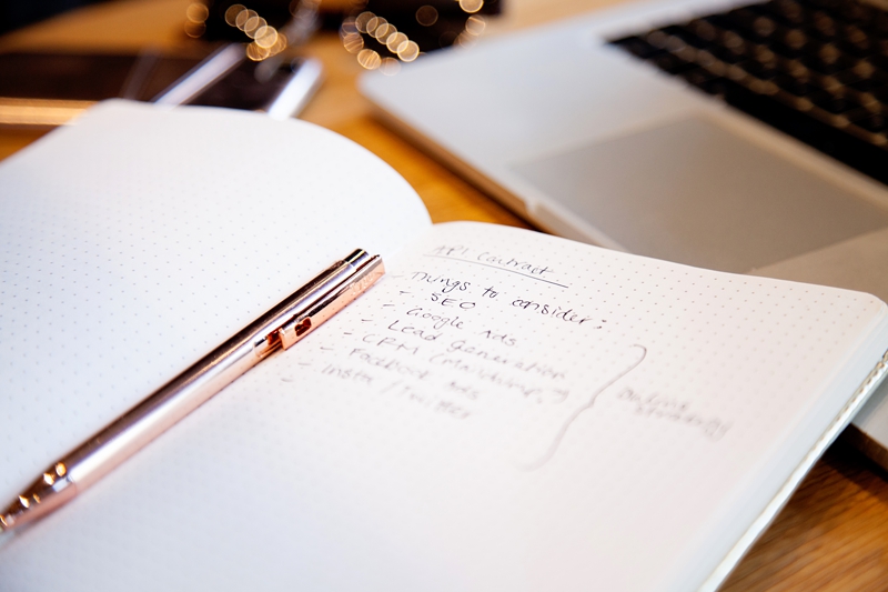 Things to consider written on a page