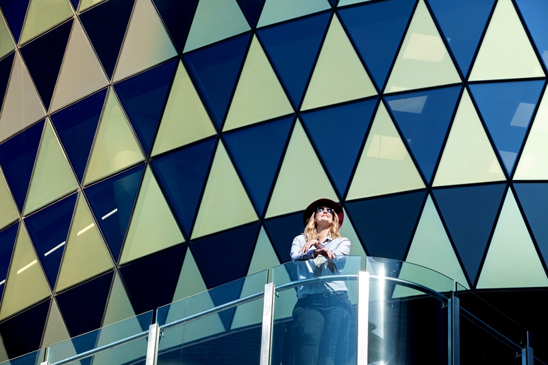 Pam Newman on the Marc balcony