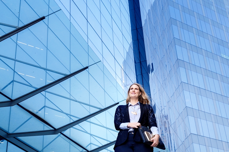 Branded panda business woman