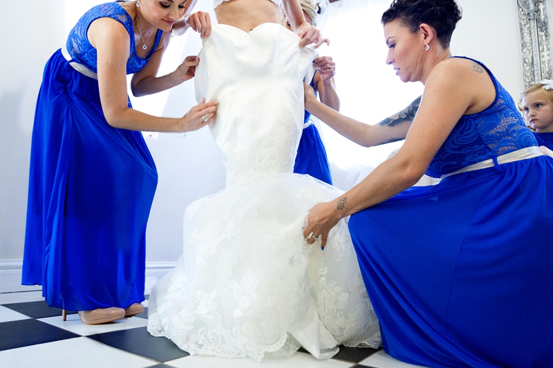 Bride getting ready for her wedding at the Estuary Hotel, Port Edward.