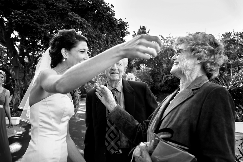 Bride hugging gran at wedding at Estuary Hotel, Port Edward.