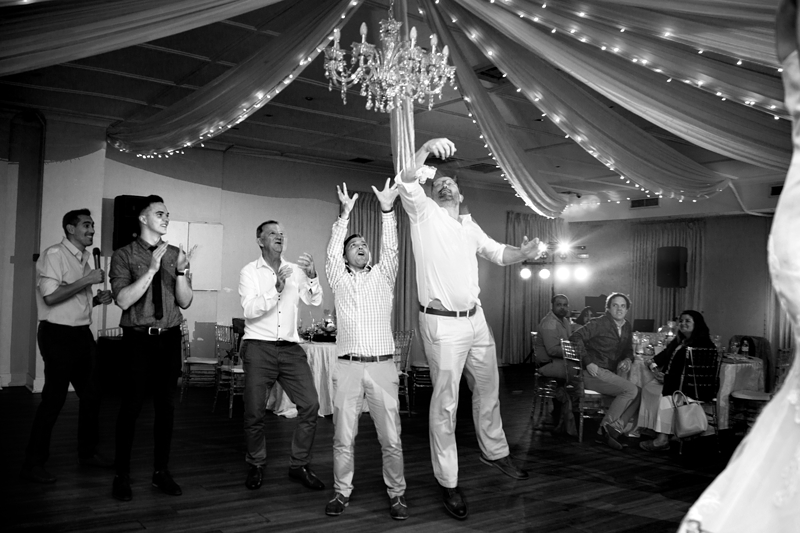 Garter catch at wedding held at the Estuary Hotel, Port Edward